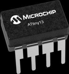 AVR microcontroller, 8 bit, 20 MHz, DIP-8, ATTINY13-20PU