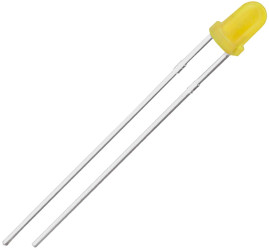 LED, THT, Żółty, 2-Pin, 2,6 V, 60°, Wurth Elektronik, WL-TMRC