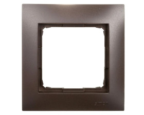 Simon 54 Premium Ramka pojedyncza brąz mat DR1/46