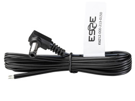 Kabel przewód DC dwużyłowy 2x0,52mm² wtyk kątowy 2,5x5,5 mm | 1,5m