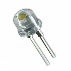 Dioda LED 8mm strawhat czerwona 4000mcd