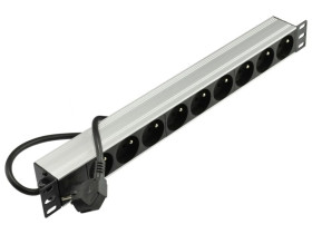 Listwa zasilająca RACK 19 1U 9 gniazd NEKU 1,8m