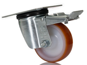 Koło samonastawne średnica kabla 80mm Płyta LAG 100kg wysokość całkowita 106mm