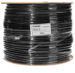 Kabel LAN z linką nośną U/UTP kat.5e UV ŻEL