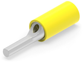 Insulated crimp wire pins, 3.0-6.0 mm², AWG 12 to 10, 2.6 mm, yellow, 8-165049-2