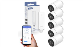 5X Głowica Termostatyczna E1 + Centrala Sterująca Hub E1 Termostat + Bramka,...