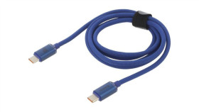 Kabel Usb 2.0 Usb C Wtyk Z Obu Stron 1,2M Niebieski 100W Cajy000603