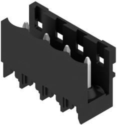 Pin header, 4 pole, pitch 5 mm, straight, black, 1796500000