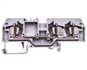 Złączka szynowa 3-przewodowa 6mm2 szara 282-681