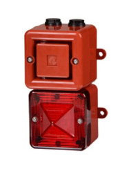 Zestaw sygnalizatorów akustycznych i lamp sygnalizacyjnych 230 V Pomarańczowy V AC IP66 Montaż ścienny 110dB