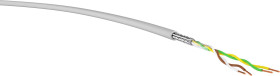 Kabel do transmisji danych VER LIYCY-OB 2x2x0,25 T.1000, 2 x 2 x 0.25 mm², 1 m, szary