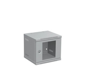 Szafka naścienna 10 4U RAL7035 drzwi szklane