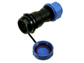 Wtyk; SP1711C/P4I; 4 tory; proste; lutowany; 0,75mm2; 6-10mm; SP17; na przewód; IP68; 5A; 500V; Weipu; RoHS; SP1711/P4I
