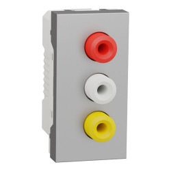 Prise RCA triple 1m Alu