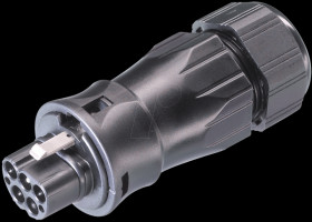 96.052.4553.1 Male connector, 5-pin, with cable gland, 13 - 18 mm