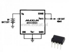 MAX 666 CPA U-Reg M'power Adj/+5V 40mA DIP8