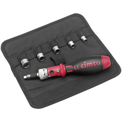 Cimco 114866 Torque Wrench Ratchet Screwdriver Set 18-Part Non-Slip Handle