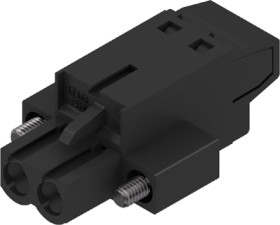 Socket header, 2 pole, pitch 5.08 mm, straight, black, 1844220000