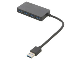 Hub USB, USB A gniazdo x4, USB A wtyk, USB 3.2, PnP, 5Gbps UA0396
