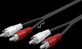 50030 RCA cable, 2x RCA plugs to 2x RCA plugs, 5,0 m