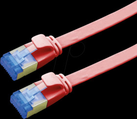 21992125 Patch cable Cat. 6a, FTP, extra-flat, red, 5 m