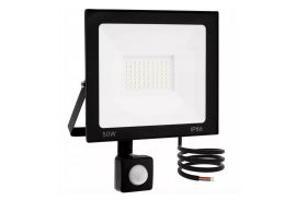 LAMPA LED 100W BIAŁA ZIMNA NAŚWIETLACZ LED Z CZUJNIKIEM RUCH