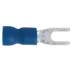 Sealey BT13 Easy-Entry Fork Terminal Ø3.7mm (4BA) Blue Pack of 100