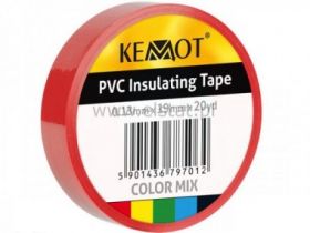 Taśma izolacyjna 0.13 x 19mm 20m - czerwona KEMO