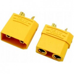 Para wtyk i gniazdo XT90 męski + żeński RC AKU LiPol 90A komplet