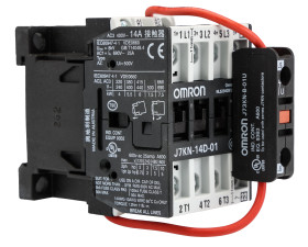 Stycznik 24 V DC Omron styki: 3 5,5 kW 14 A 1NC + 3NO Szyna DIN Śruba J7KN-14D-01 24D