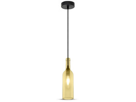 VT-7558 Lampa wisząca butelka klosz: szklany bursztyn 3770 V-TAC