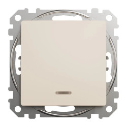 Łącznik 2-biegunowy z sygnalizacją załączenia 16AX, beżowy, Sedna Design i Elements SDD112162N