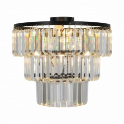 Lampa sufitowa kryształowa do salonu TIFANNY kolor czarny, 4*E14 - P17127-4-BK Zuma Line