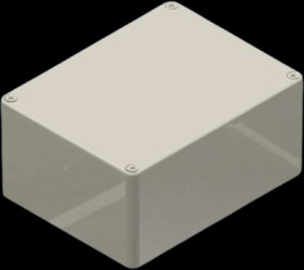 Aluminum die cast enclosure, (L x W x H) 114.3 x 88.9 x 54.9 mm, silver, IP54, AL 6.0