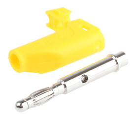 Adapter z wtykiem bananowym Męski Śruba typ Wtyk bananowy Żółty 16A Schutzinger rozmiar 4 mm