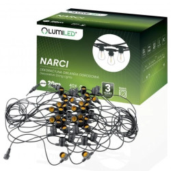 Girlanda Ogrodowa Łańcuch Świetlny 20m 40xE27 NARCI Lumiled