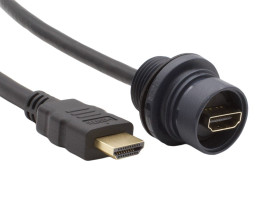 Kabel HDMI 1m A: HDMI B: Wtyk 1 mm A: Żeńskie B: Męskie Ultra High Speed