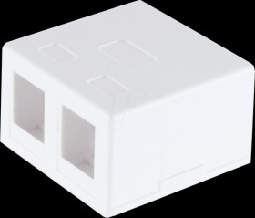 BS08-10116 Keystone connection box, 2 ports, white