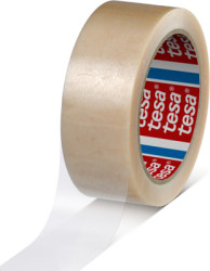 Packaging tape, 38 x 0.049 mm, PVC film, transparent, 66 m, 04120-00007-00