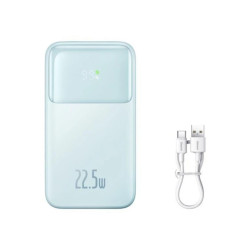 Powerbank Baseus Comet Series z wyświetlaczem 10000mAh 22.5W - niebieski + kabel USB-A - USB-C 0.3m