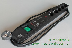 IT listwa zasil. PDU Basic 1HE z ochr.przep. 19" 5x gn.Schuko 1xprzeł. fil