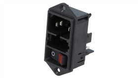 Dd11.0113.1110Złącze Zasilające Ac Gniazdo Męskie 10A 250Vac Iec 60320