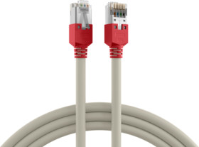 Patch cable, crossover, RJ45 plug, straight to RJ45 plug, straight, Cat 5e, F/UTP, LSZH, 20 m, gray, K8449.20