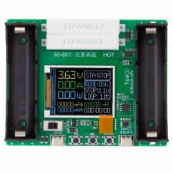 Tester pojemności ogniw akumulatorów 18650 z USB-C