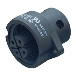 Binder 09-4224-00-04 F Panel Mnt 3&#x2B;PE Pin with Screw Termination