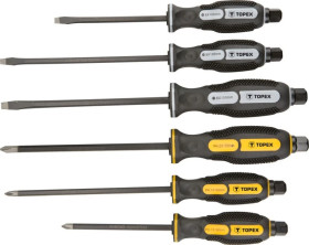 Wkrętaki do pobijania 5x100mm 5x150mm 6x150mm PH1x100mm PH1x150mm PH2x150mm z wieszakiem (zestaw 6 szt.) 39D506