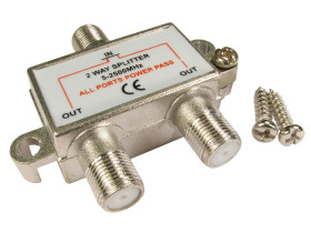 2 Port F-Connector Splitter