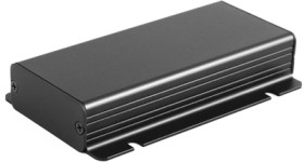 Aluminum enclosure, (L x W x H) 121 x 54 x 23 mm, black (RAL 9005), IP54, 1455CF1201BK