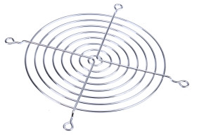 Osłona wentylatora 120mm RS PRO wymiary zew 115.6 x 115.6mm rozstaw otworów 104.8mm Stalowe