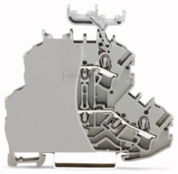 Feed-through/feed-through terminal block, spring-clamp connection, 0.25-4.0 mm², 2 pole, 24 A, 8 kV, gray, 2002-2231/099-000